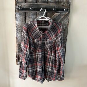 Men's Harley Davidson Long Sleeve Button Down Plaid Shirt